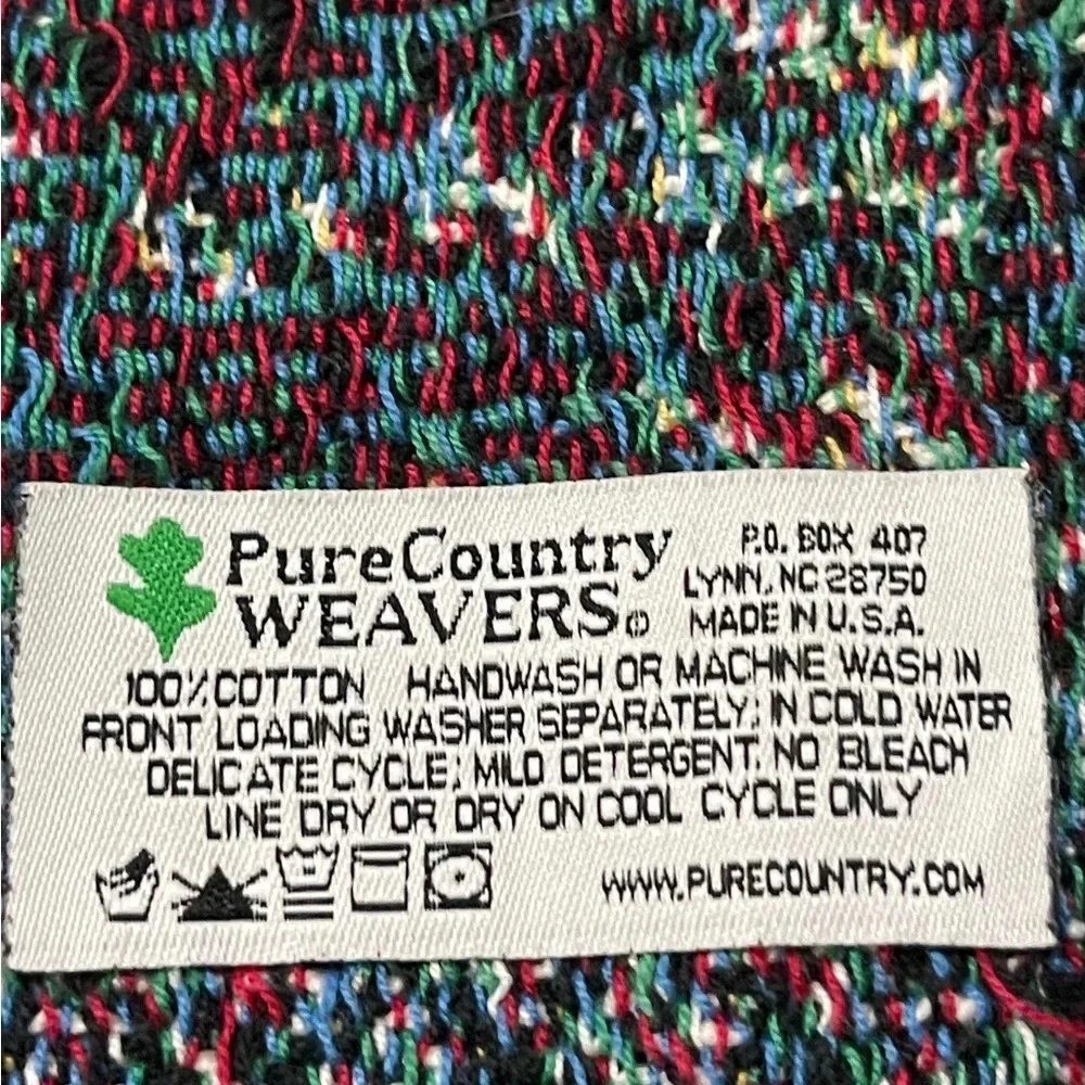 Pure Country Weavers Christmas Collage Ruth Levinson Cotton Throw Blanket 63x50